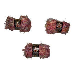 New Lion Brand Fun Fur Prints Lot of 3 Skeins #320 Confetti 5 Bulky 57 Yards